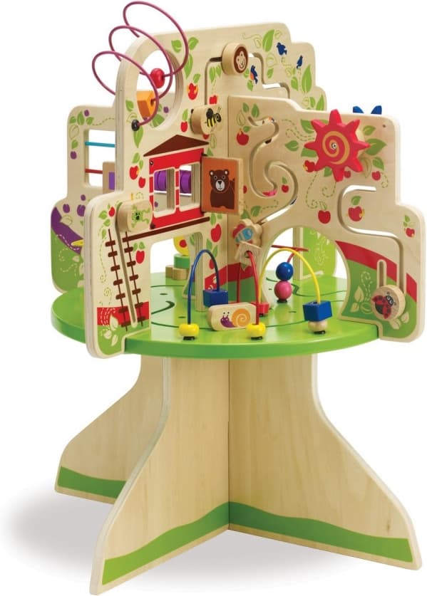 Colorful wooden activity center